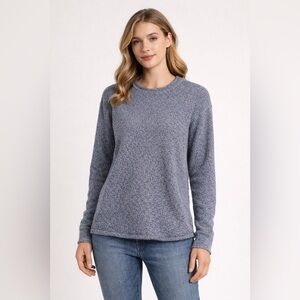 Columbia Women’s Textured Knit Sweater Pullover Blue Gray XL